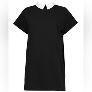 Boohoo Isabel Shirt Collar Tailored Dress Black